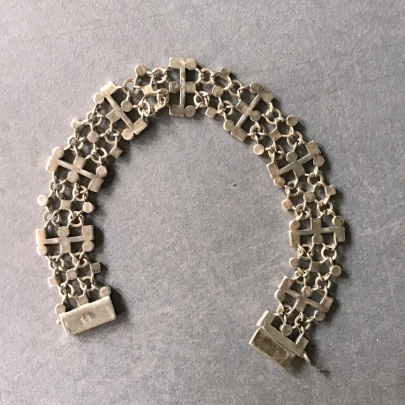 Ornate Sterling Silver Bracelet - Picture 4 of 5